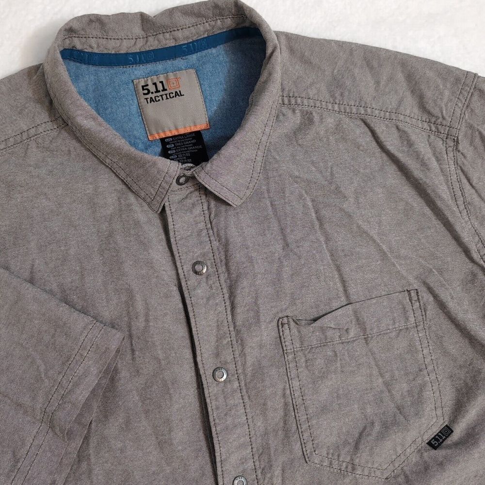 5.11 Tactical Shirt Mens XL Gray Lightweight Workwear Utility Short Sleeve